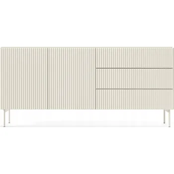 Komoda Komoda 177 cm kašmír, 3D čela, moderní skříňka 2d3s, elegance