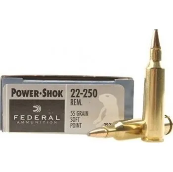 Sportovní střelba Federal Náboj kulový Federal, Power Shok, .22-250 Rem., 55GR, SP