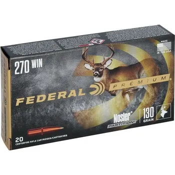 Sportovní střelba Federal Náboj kulový Federal, Premium Vital-Shok, .270 Win., 130GR (8,4g), Nosler Partition