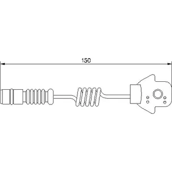Brzdová destička Výstražný kontakt, opotřebení obložení BOSCH 1 987 474 902