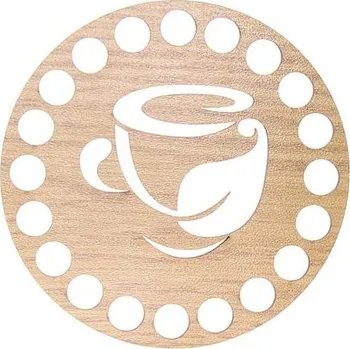 Pro Háčkování Podšálek dekor dub Ø 10 cm s reliéfem č.1