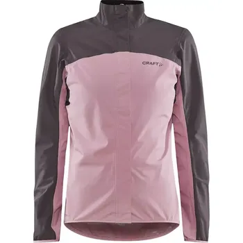 Cyklistická bunda Dámská cyklobunda CRAFT CORE Endur Hydro růžová s šedou XL