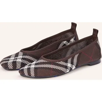 Dámská móda Burberry Dámské Baleríny Knit Baby, tmavě hnědá / bílá /...
