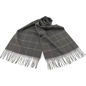Šála Pánská šála s třásněmi káro 30x175 cm Varianta: 1 šedá, Balení: 1 ks
