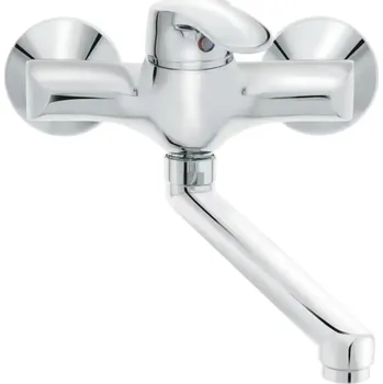 Vodovodní baterie Herz Harmony h21- baterie nástěnná Povrchová úprava: chrom, #UH00291: Baterie nástěnná, raménko 200mm - Harmony h21