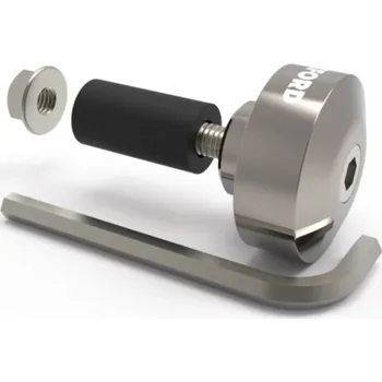 Závaží řídítek Bar Ends 1 s redukcí pro vnitřní průměr 13 a 18 mm (vnější 22 a 28,6 mm), OXFORD (stříbrné, pár)