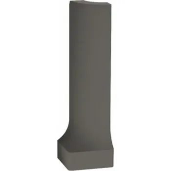 Obklad Rako Taurus color sokl s požlábkem vnější roh tmavě šedá 2,3x8 (TSERH007)