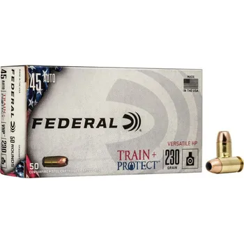Sportovní střelba Federal Náboj kulový Federal, Train+Protect, .45 ACP, 230GR (14,9g), JHP