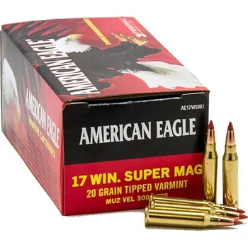Příslušenství pro sportovní střelbu Federal Náboj kulový federal, American Eagle, .17 WSM, 20GR (1,2g), Tipped Varmint
