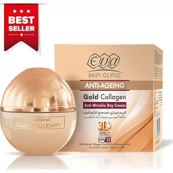Pleťový krém Eva Skin Clinic denní krém proti vráskám Gold Collagen SPF 15