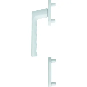 Dveřní kování Balkonove 1/2 dveřní kování Hoppe Hamburg, venkovní klika, RAL 9016 bílá