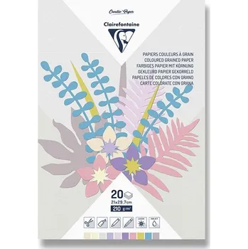 Clairefontaine - sada kreativních papírů pastelové barvy - 20 listů