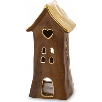 Obraz Dekorace Domeček Kamenný dům na čajovou svíčku 20,5x9,5x9 cm