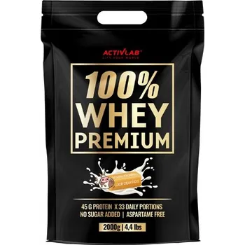 Protein Protein Activlab 100% Whey Premium WPC 2000 g příchuť krówka (karamelová) bez cukru