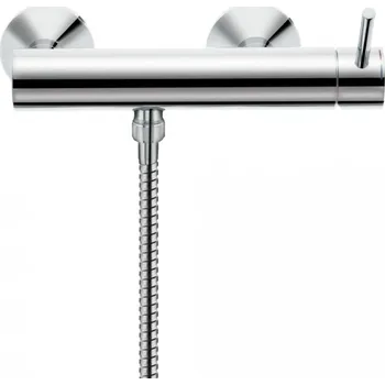 Vodovodní baterie Herz FRESH Sprchová směšovací baterie, nástěnná, páková, v setu se sprchovou hlavicí, hadicí a držákem na stěnu Povrchová úprava: chrom, #UH00438: FRESH Sprchová směšovací baterie, nástěnná, páková, v setu se sprchovou hlavicí, hadicí a držákem na stěnu