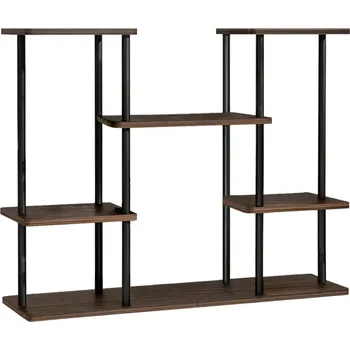 Stojan na květiny Tempo Kondela Leder 0000400280 černý/rustikální dřevo