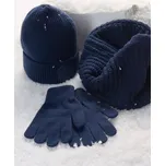 Sinsay - Sada: Čepice, nákrčník a rukavice - námořnická modrá - 030FU-59X - 030FU-59X-S