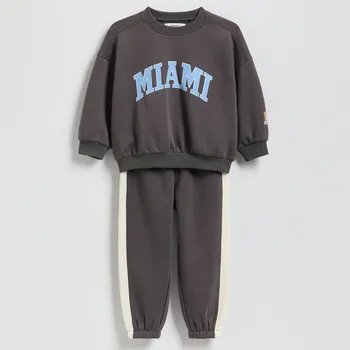 Chlapecká mikina Reserved - Bavlněná sada - tmavě šedá - 017FK-90X - 017FK-90X-92