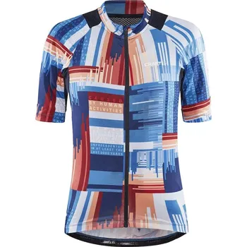 cyklistický dres Dámský cyklodres Craft ADV Endur Graphic tmavě modrá se vzorem S