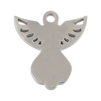 Přívěsek Přívěsek z nerezové oceli anděl 11x12 mm Varianta: 1 platina, Balení: 1 ks