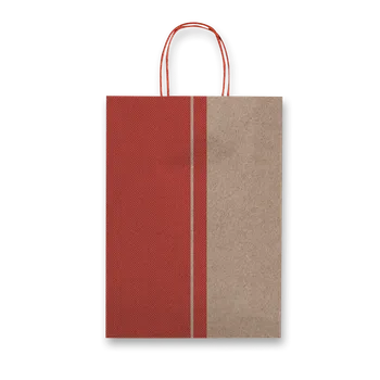 Dárková taška Sadoch Kraft Red Stripe - dárková taška - 160 x 80 x 210 mm