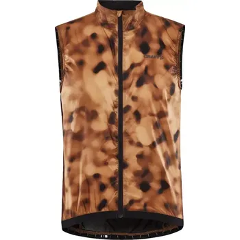 Cyklistická vesta Pánská cyklovesta CRAFT PRO Gravel Wind oranžová M