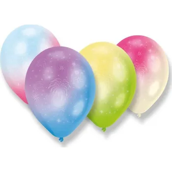 Nafukovací LED balónky - duhové - 4 ks