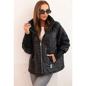 Kesi Dámská prošívaná bunda 5705 s krátkým střihem a stojáčkem Barva: Černá, Velikost: UNI