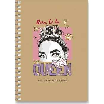 Shkolyaryk Girl - kroužkový blok - A6, 80 listů, čistý, mix motivů