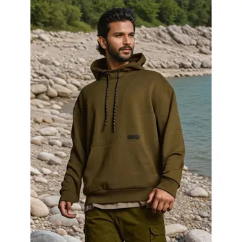 Pánská mikina Sinsay - Mikina s vysokým límcem - khaki - 921EU-87X - 921EU-87X-XS