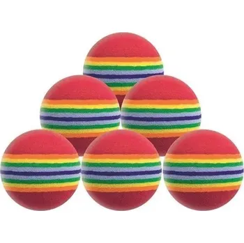 Golfová tréninková pomůcka Longridge Multi-Coloured Foam pěnové tréninkové míčky, 6ks