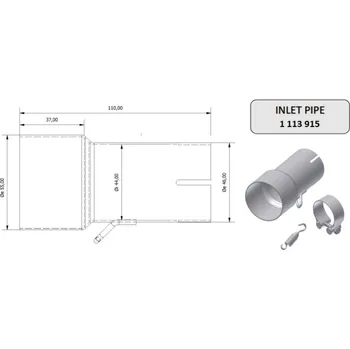 Sací potrubí MIVV 55 > 44 mm 00.73.KU.00005