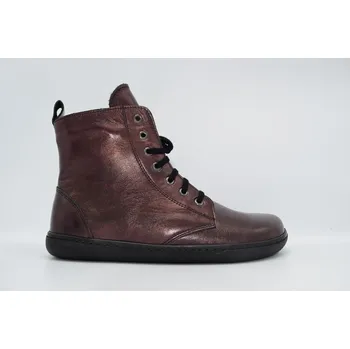 Dámská zdravotní obuv MINTAKA kotníková barefoot obuv 421634/23 bordo metalik Velikost: 40