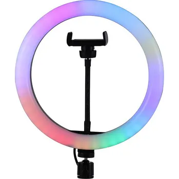 Studiové světlo 13" ( 33 cm ) RGB kruhové světlo s držákem telefonu