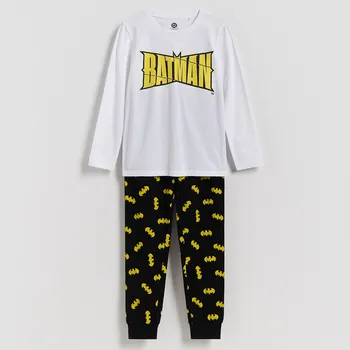 Dětská móda Reserved - Bavlněná pyžamová souprava Batman - bílá - 594GP-00X - 594GP-00X-U13