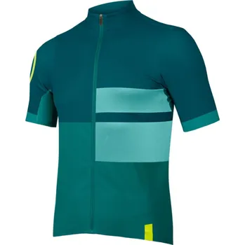 Cyklistické oblečení Dres ENDURA FS260 Print Emerald Green, XS