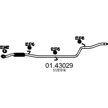 Výfuková trubka MTS Výfuková trubka MTS 01.43029