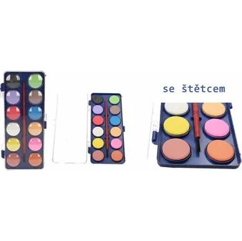 Vodová barva Vodové barvy 12 barev se štětcem malé