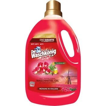 Prací gel Clovin Germany WaschKönig prací gel Color Spring Holland s konopným olejem 3.3 l