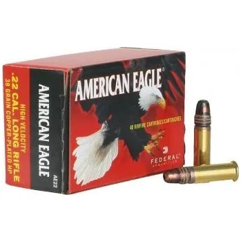 Příslušenství pro sportovní střelbu Federal Náboj kulový Federal, American Eagle, .22 LR, 38GR (2,4g), Copper Plated HP