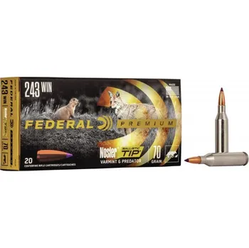 Sportovní střelba Federal Náboj kulový Federal, Premium Vital Shok, .243 Win, 70GR, Nosler Ballistic Tip