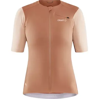 cyklistický dres Dámský cyklodres CRAFT PRO Gravel hnědá S