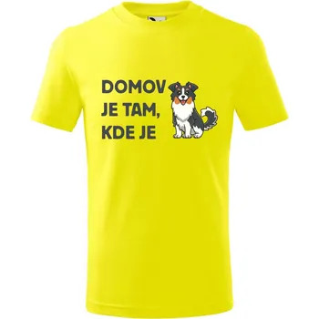 Chlapecké tričko DOBRÝ TRIKO Dětské tričko Domov pes Velikost: 158/12 let, Barva: Citrónová