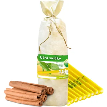Ušní svíce HOXI se SKOŘICÍ v plátěném pytlíku 10ks
