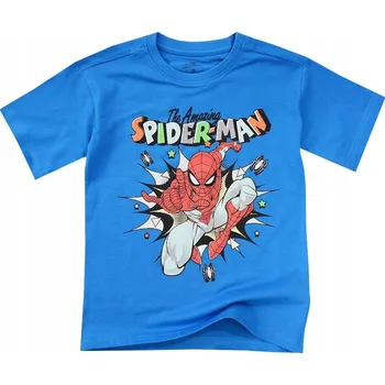 Spider-Man CHLAPECKÉ TRIČKO z BAVLNA modré 134 D019X