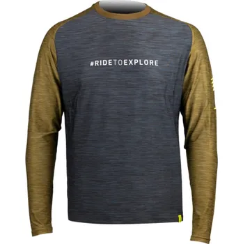 cyklistický dres Dres s dlouhým rukávem PELLS Zone Black/Green, L