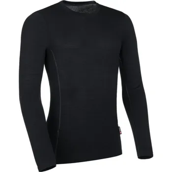 Pánské tričko Triko PELLS Merino dlouhý rukáv Black, XS