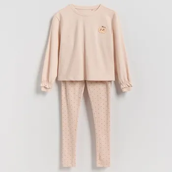 Dětská móda Reserved - Dvoudílné pyžamo - pastelově růžová - 154GU-03X - 154GU-03X-U13