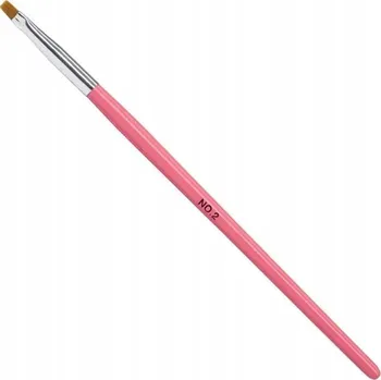 Kosmetický štětec ŠTĚTEC NA GELOVÉ NEHTY HYBRID ŠIKMÝ VELIKOST 2