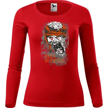 Dámské tričko DOBRÝ TRIKO Dámské bavlněné triko Rest in pieces Velikost: 2XL, Barva: Červená